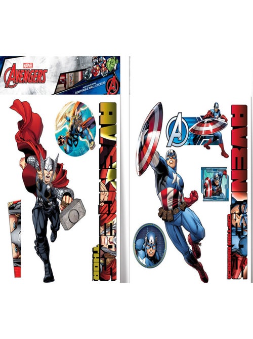 Stickers géant Captain America et Thor Marvel - 50x70cm - Kiabi