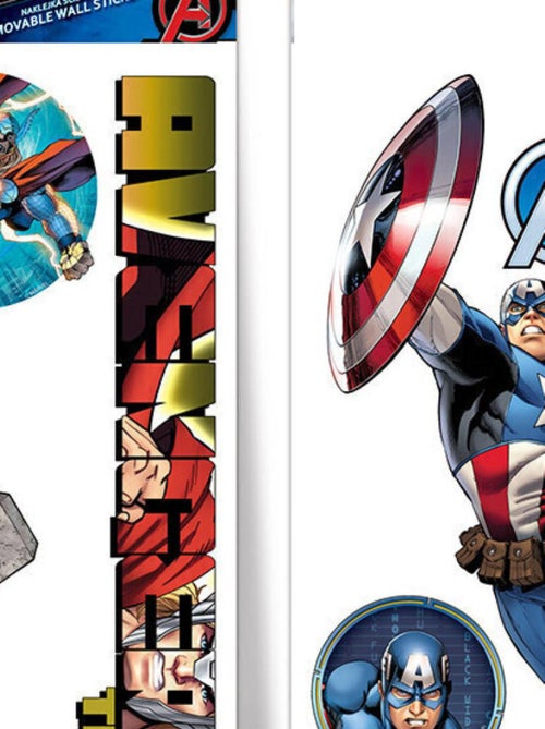 Stickers géant Captain America et Thor Marvel - 50x70cm - Kiabi