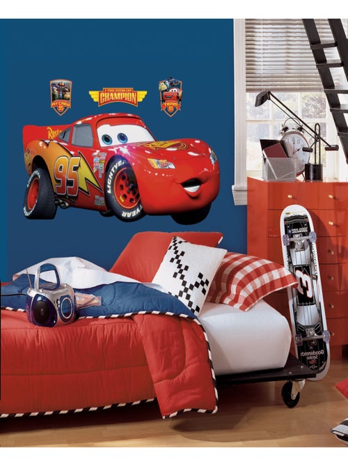 Stickers Géant Cars de Disney - modèle Flash Mc Queen - Kiabi