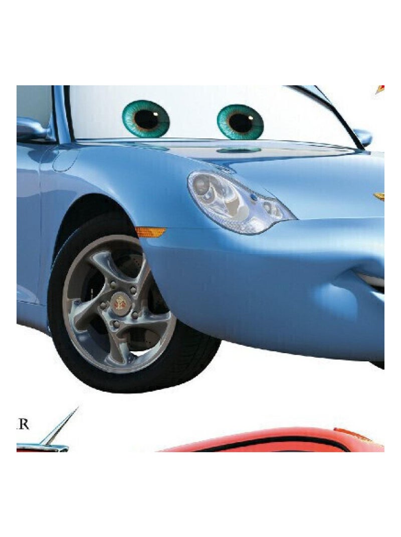 Stickers géant Cars Flash McQueen et Sally Multicolore - Kiabi