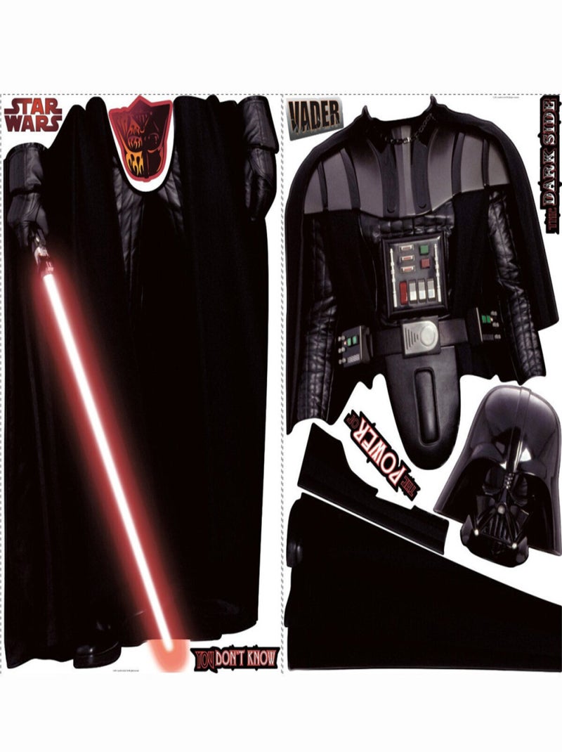 Stickers Géant Dark Vador Star Wars Noir Noir - Kiabi