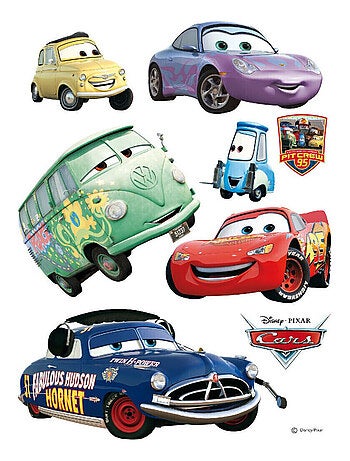 Stickers géant Doc Hudson & voiture Cars Disney