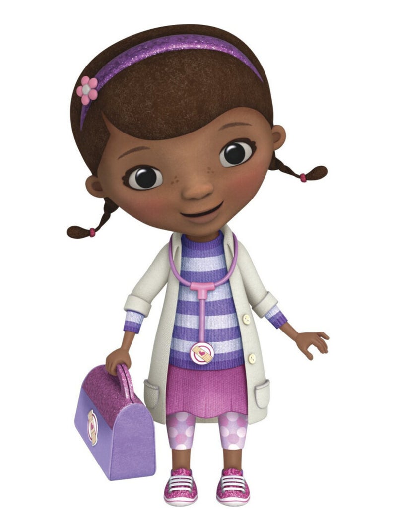 Stickers géant Docteur la Peluche Disney Junior Blanc Violet Gris - Kiabi