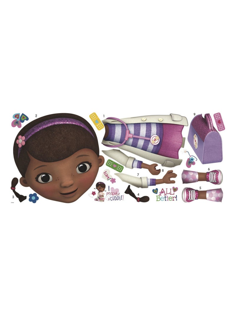 Stickers géant Docteur la Peluche Disney Junior Blanc Violet Gris - Kiabi
