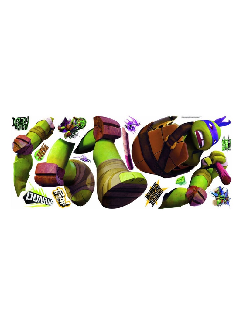 Stickers géant Donatello Tortues Ninja Nickelodeon H 90 CM Vert - Kiabi