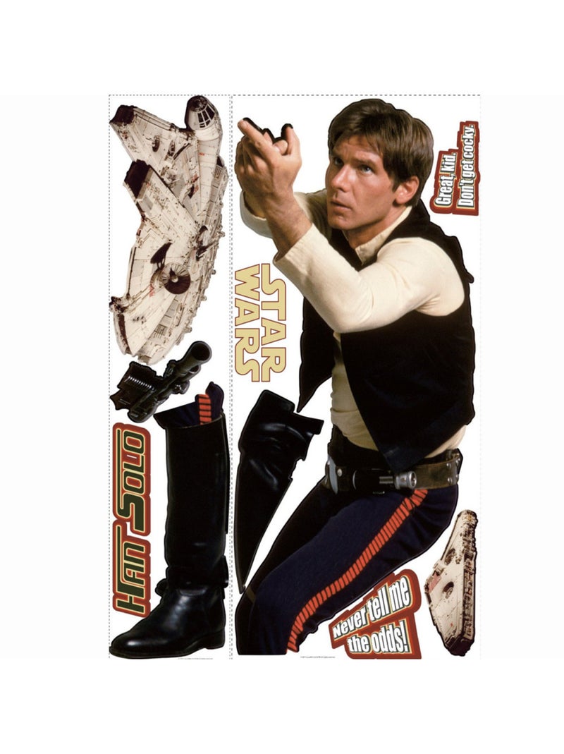 Stickers Géant Han Solo Star Wars Noir Noir - Kiabi