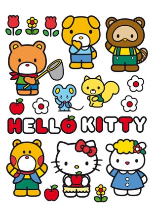 Stickers géant Hello Kitty et ses amis Sanrio