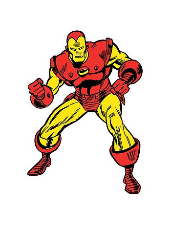 Stickers Géant Iron Man Comics Marvel