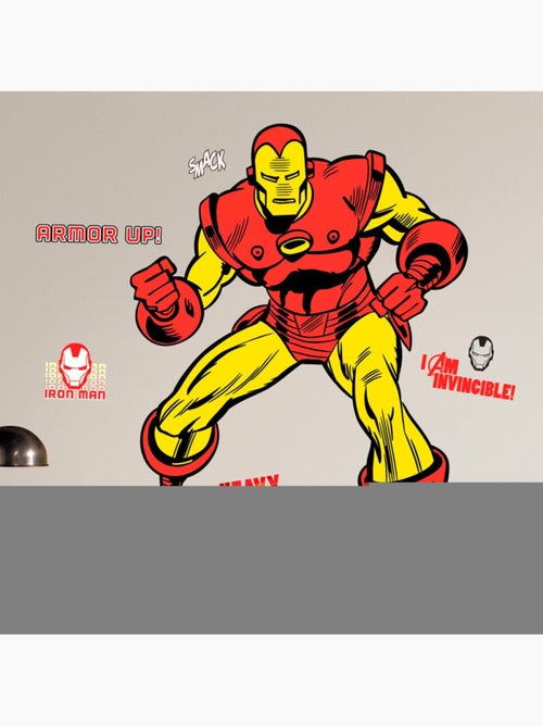 Stickers Géant Iron Man Comics Marvel - Kiabi