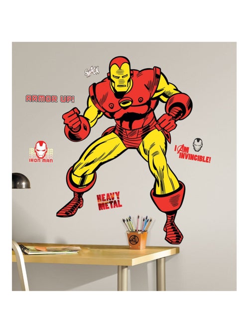 Stickers Géant Iron Man Comics Marvel - Kiabi