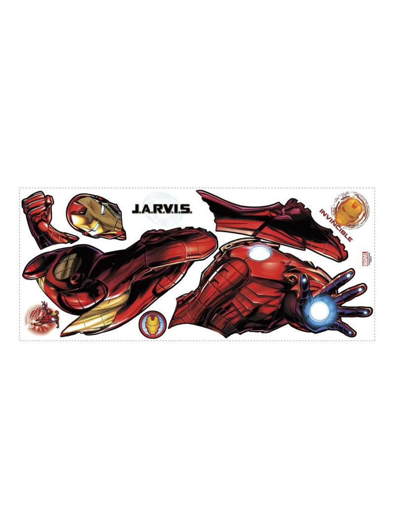 Stickers géant Iron Man Marvel H 130 CM Rouge - Kiabi