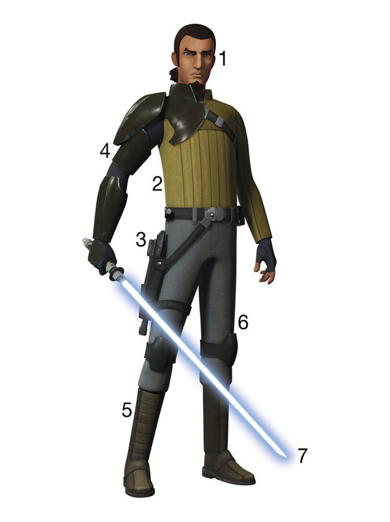 Stickers Géant Kanan Star Wars Rebels Gris - Kiabi