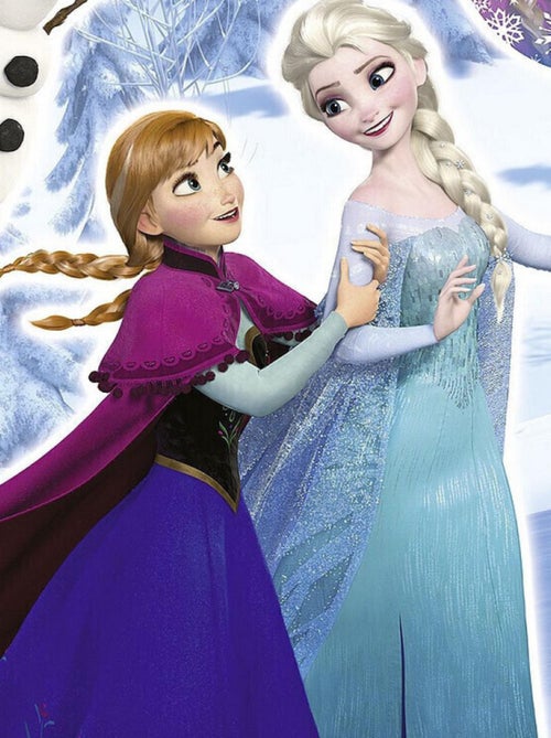 Stickers géant La Reine des Neiges Disney Anna et Elsa 50 x 70 cm - Kiabi