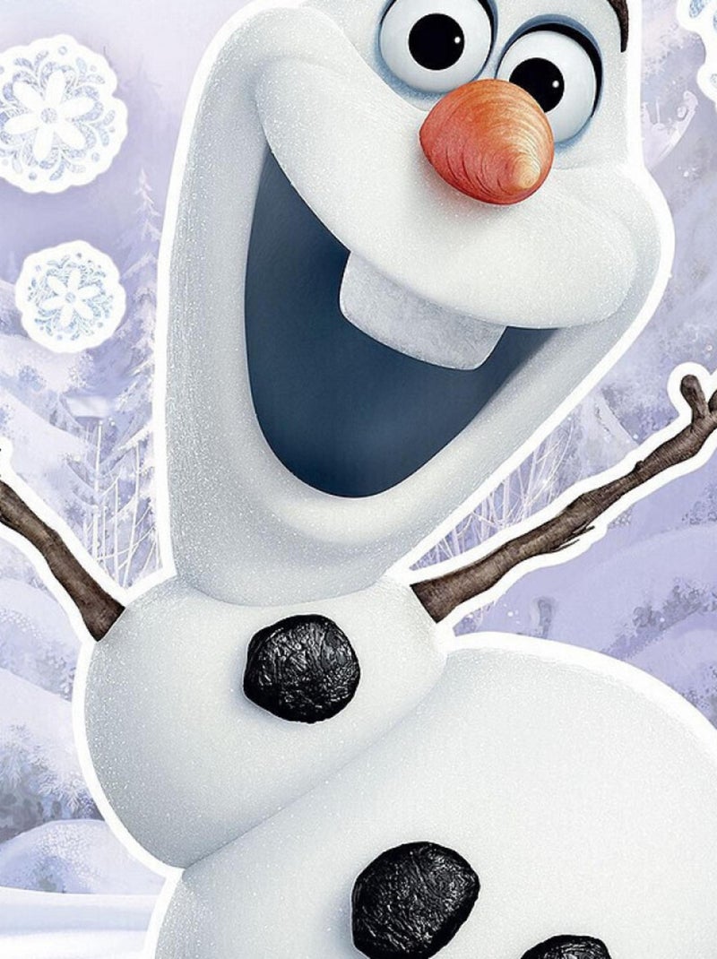 Stickers géant La Reine des Neiges Disney Olaf qui sourit 50 x 70 cm Multicolore - Kiabi