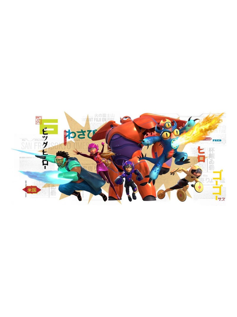Stickers géant Les Nouveaux Heros Disney Rouge - Kiabi