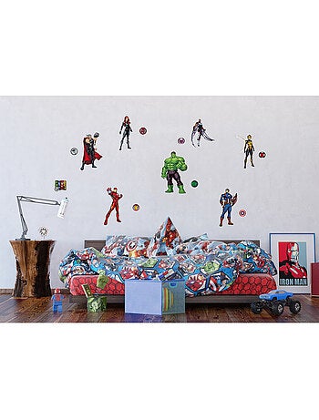 Stickers Géant Marvel Avengers 7 personnages - Planche de 65 CM x 85 CM