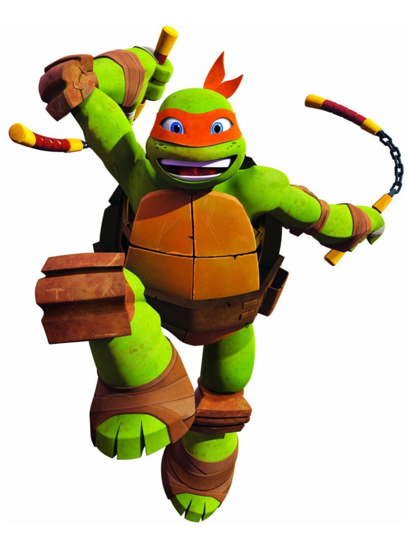 Stickers géant Michelangelo Tortues Ninja Nickelodeon H 90 CM Vert - Kiabi
