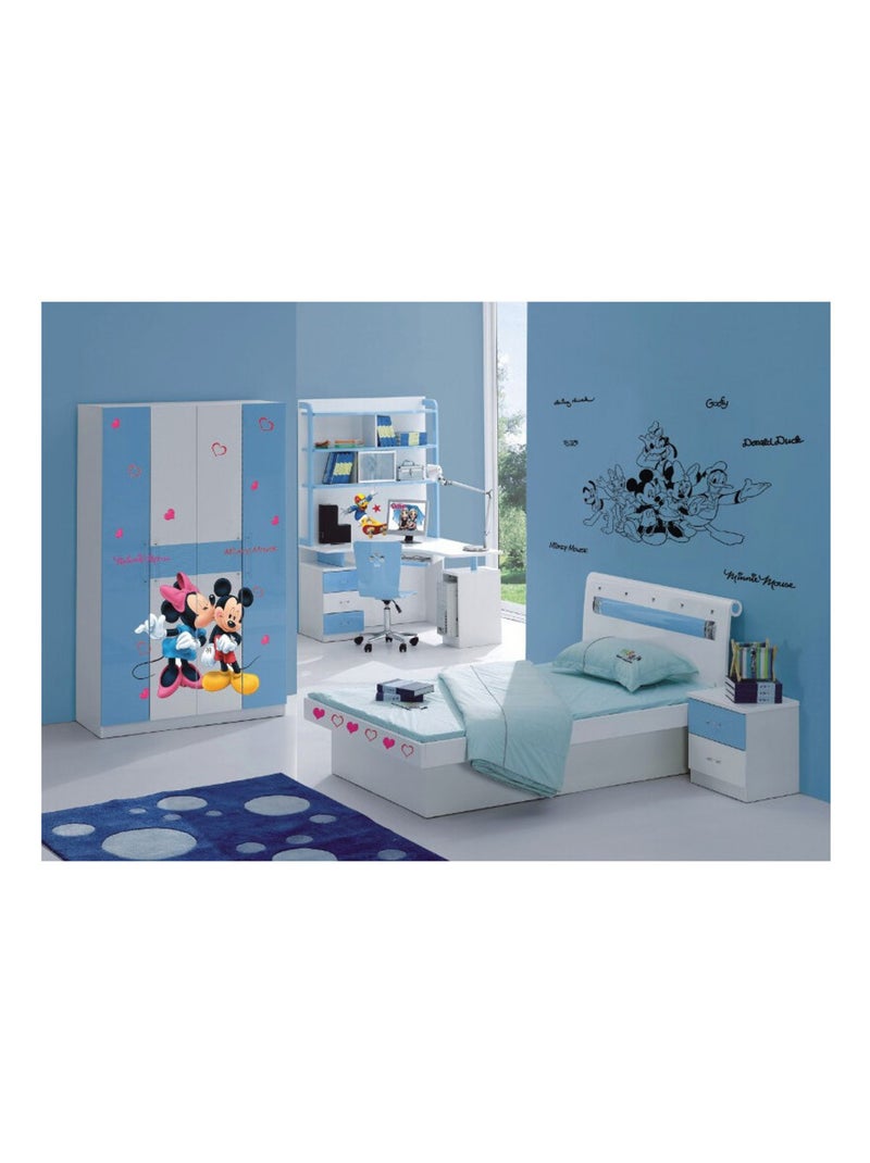 Stickers géant Mickey et Minnie Disney Multicolore - Kiabi