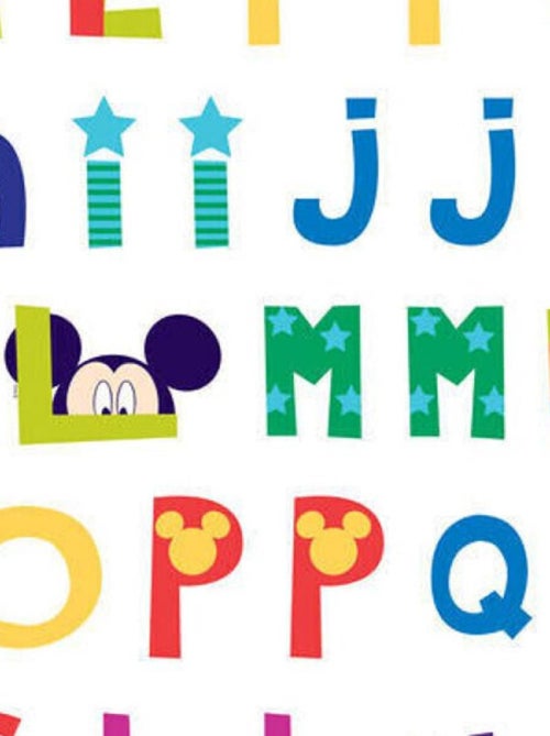 Stickers géant Mickey Mouse Alphabet Disney - Kiabi