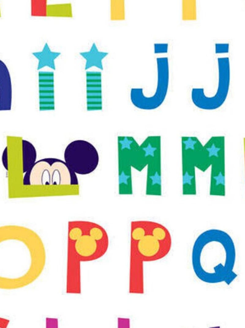 Stickers géant Mickey Mouse Alphabet Disney Multicolore - Kiabi