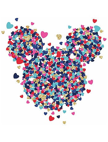 Stickers Géant Mickey Mouse coeur Disney 43X44 Cm