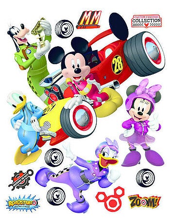 Stickers géant Mickey Racing Cars Disney 85x65 CM