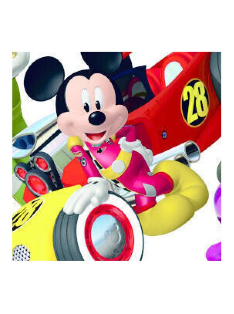 Stickers géant Mickey Racing Cars Disney 85x65 CM Multicolore - Kiabi