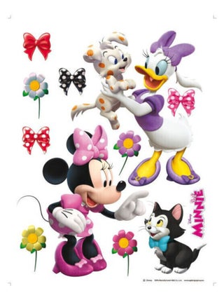 Stickers géant Minnie et Daisy animaux Disney