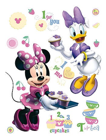 Stickers géant Minnie et Daisy Disney