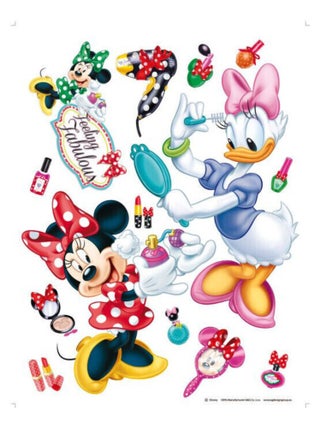 Stickers géant Minnie et Daisy Make Up Disney