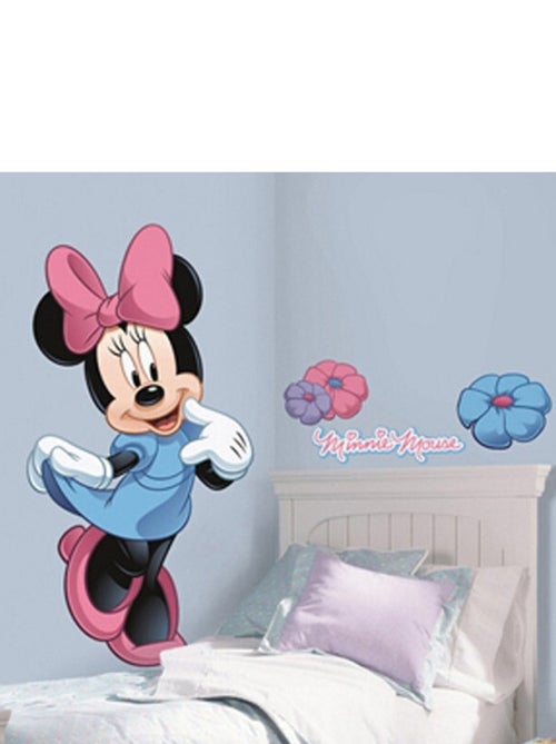 Stickers géant Minnie Mouse & Fleurs Disney - Kiabi
