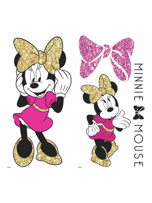 Stickers géant Minnie Mouse Glitter Disney 23x44cm - Kiabi