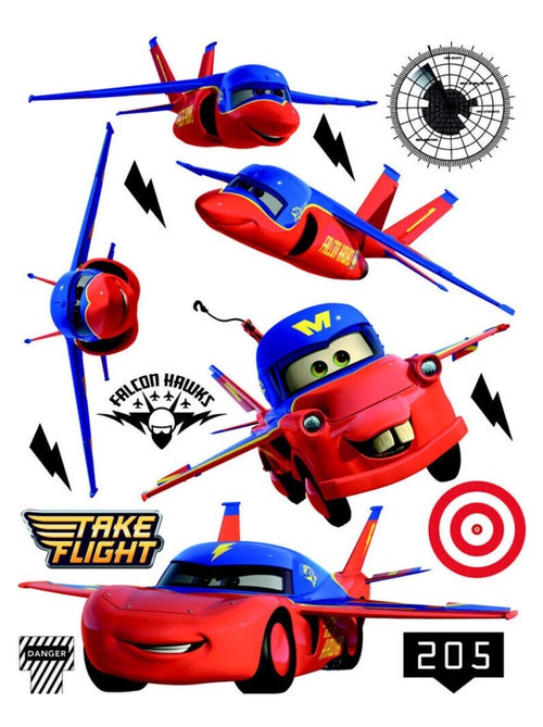 Stickers géant Planes Flash McQueen Disney 65x85cm - Kiabi