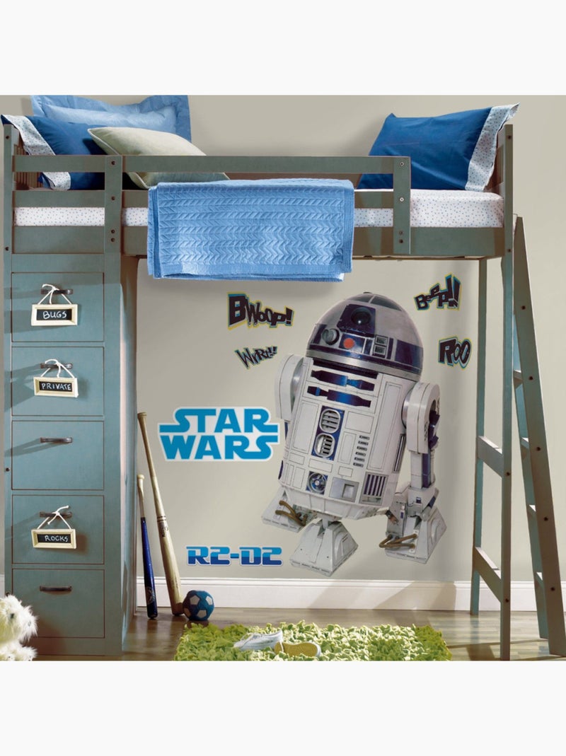 Stickers Géant R2D2 Star Wars Bleu - Kiabi