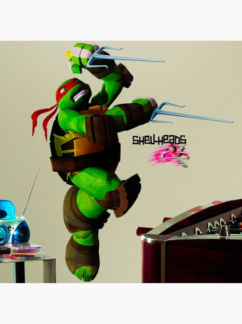 Stickers géant Raphael Tortues Ninja Nickelodeon H 90 CM - Kiabi