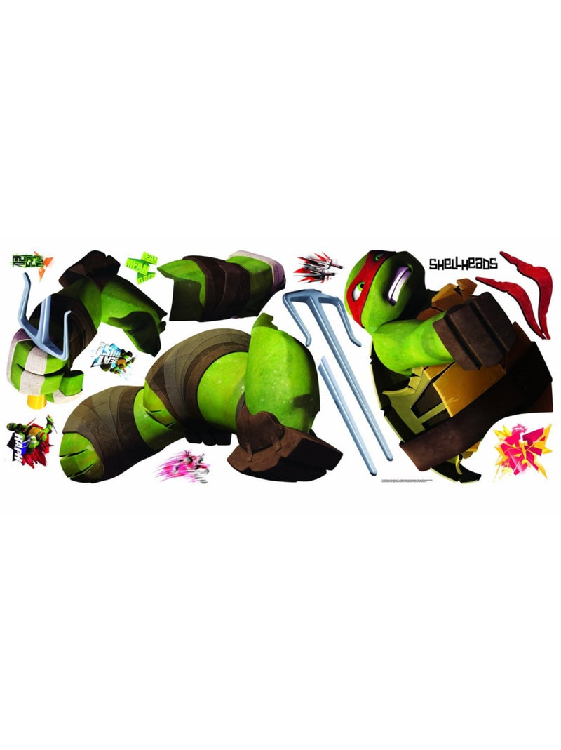 Stickers géant Raphael Tortues Ninja Nickelodeon H 90 CM Vert - Kiabi
