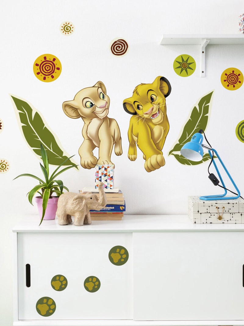 Stickers géant Simba & Nala Le Roi Lion Disney Multicolore - Kiabi