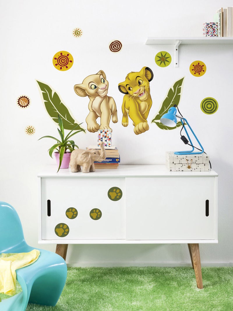 Stickers géant Simba & Nala Le Roi Lion Disney Multicolore - Kiabi