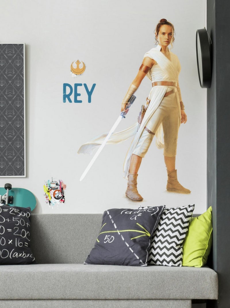 Stickers Géant Star Wars - modèle Rey L'Ascension de Skywalker Multicolore - Kiabi