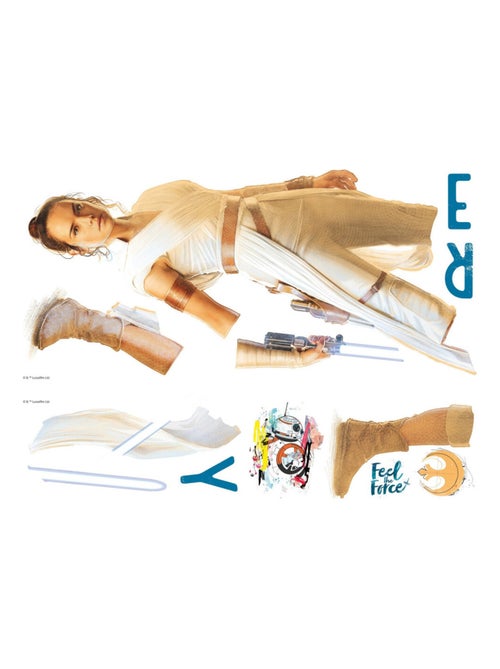 Stickers Géant Star Wars - modèle Rey L'Ascension de Skywalker - Kiabi