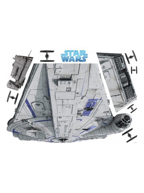 Stickers Géant Star Wars - modèle vaisseau spatial le faucon Millenium - Kiabi