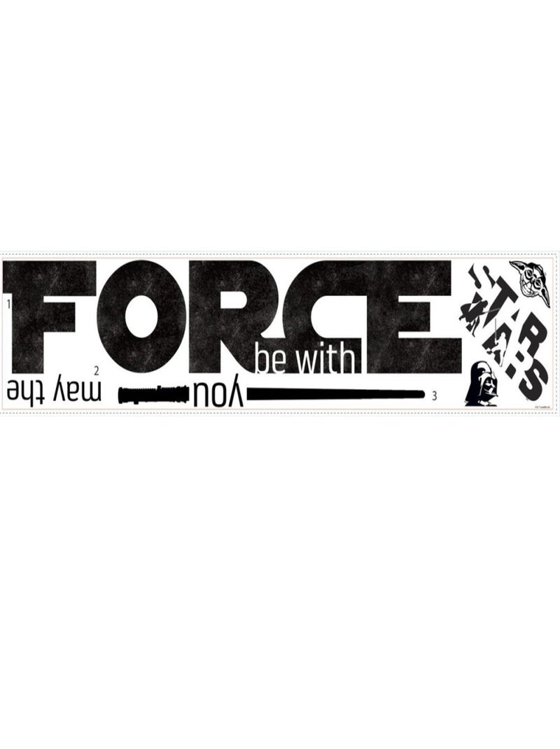 Stickers Géant Star Wars May the Force Be With You Multicolore - Kiabi