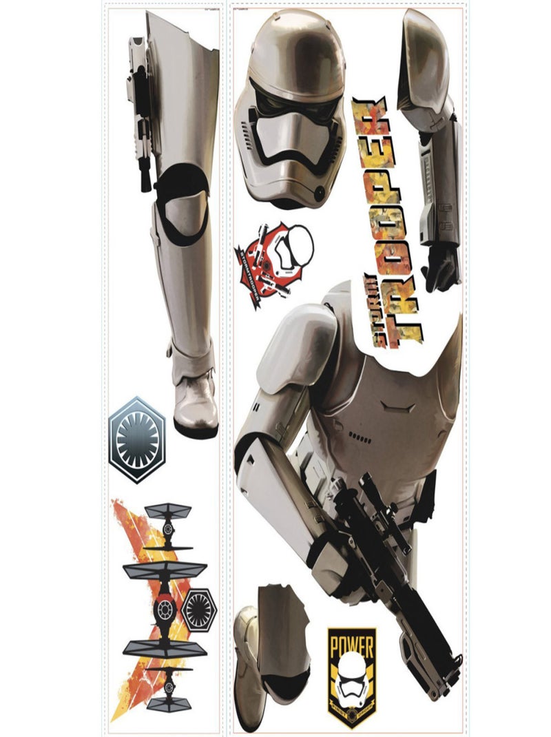 Stickers Géant Stormtrooper Episode VII Star Wars Run Blanc - Kiabi