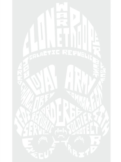 Stickers Géant Stormtrooper Typographique Star Wars - Kiabi