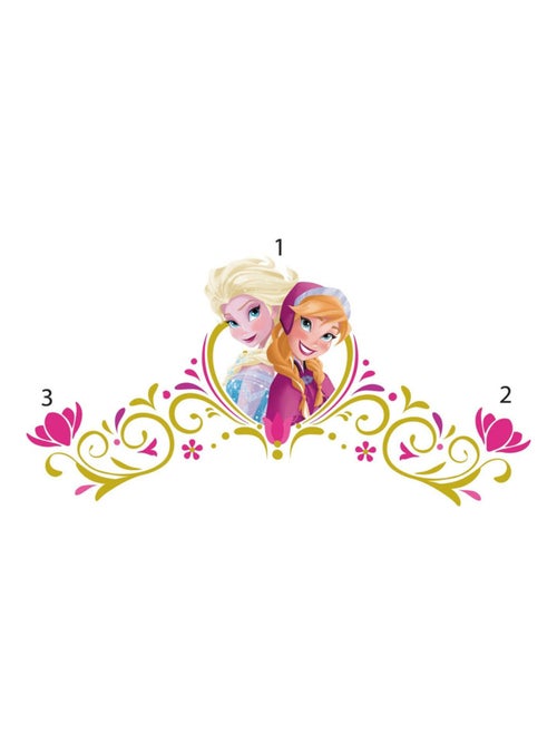 Stickers géant tete de lit personnalisable La Reine des Neiges Disney - Kiabi