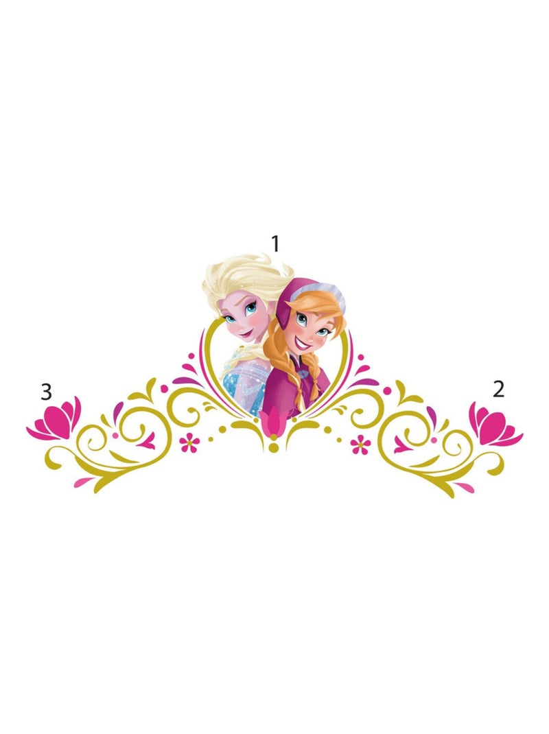 Stickers géant tete de lit personnalisable La Reine des Neiges Disney Vert - Kiabi