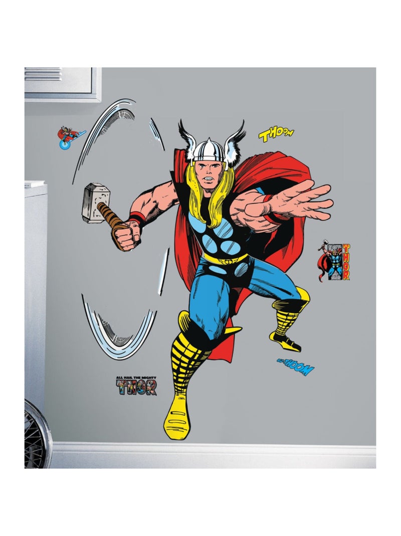 Stickers Géant Thor Comics Marvel Rouge - Kiabi