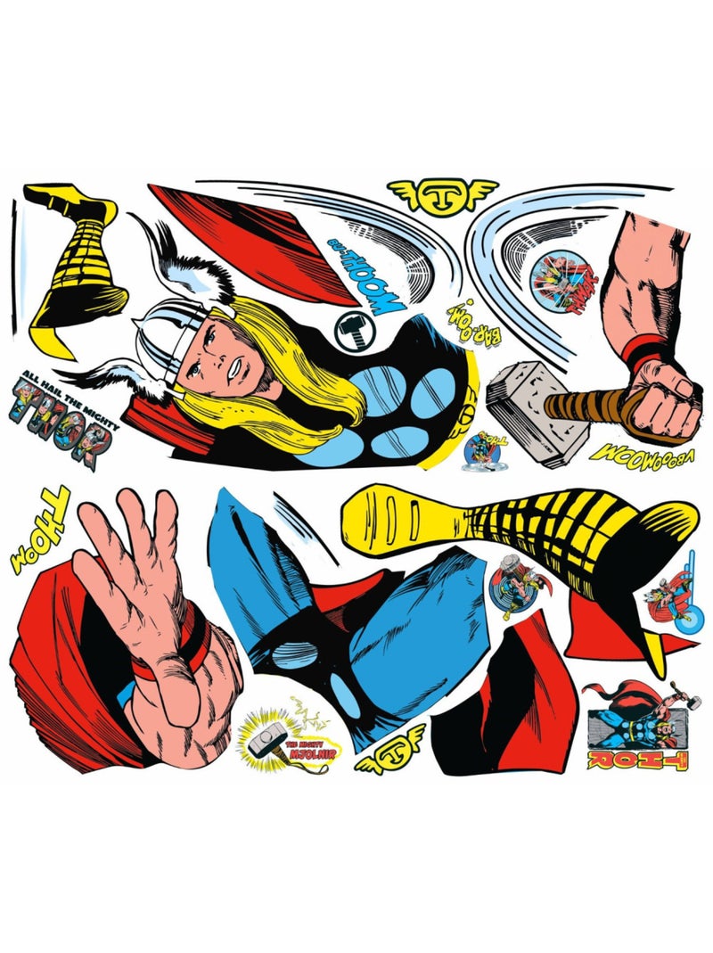 Stickers Géant Thor Comics Marvel Rouge - Kiabi