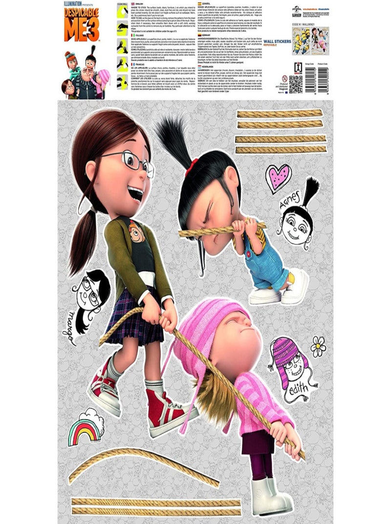 Stickers géant Tir à la corde Les Minions Jaune - Kiabi