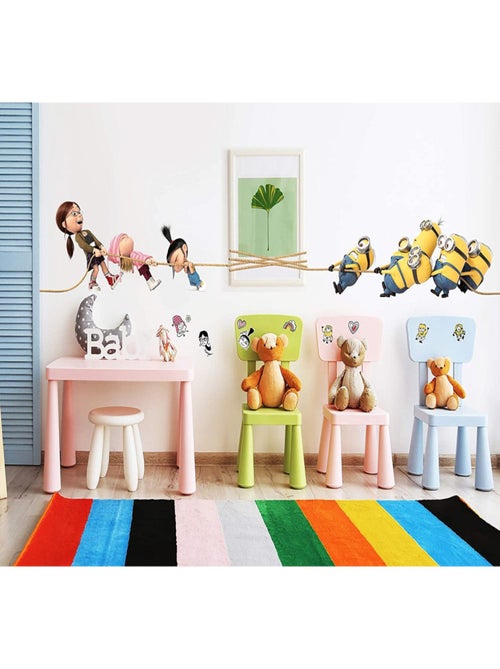 Stickers géant Tir à la corde Les Minions - Kiabi